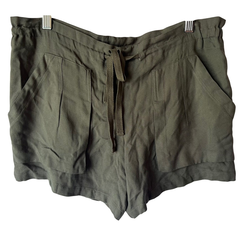 BCBG Generation Olive Green Cargo Shorts Womens XS Drawstring Waist